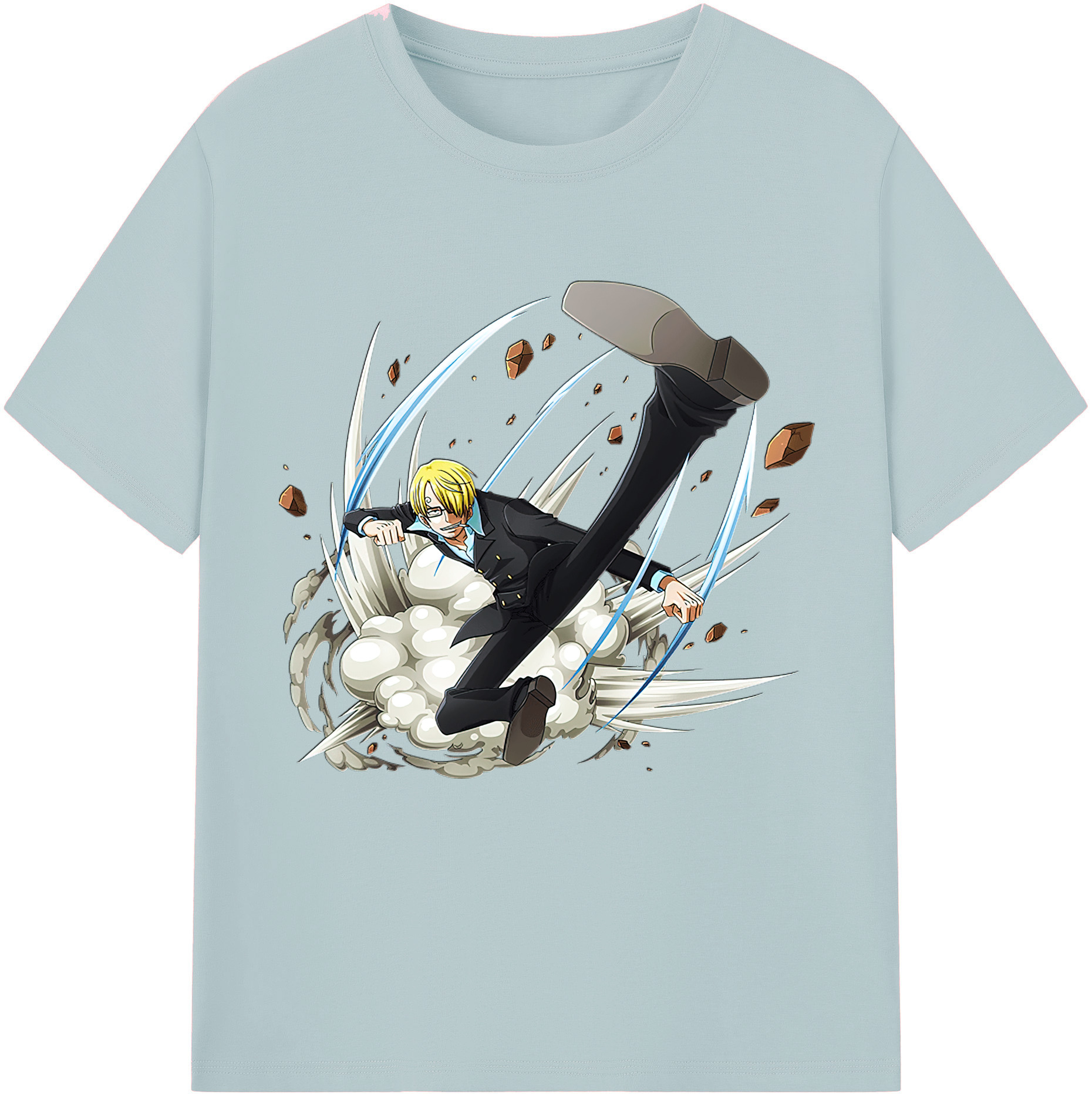 ワンピース サンジ ONE PIECE Sanji 綿100％半袖Tシャツ（フロントプリント）